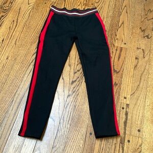 Zara Basic sz L (fits REALLY small) - black with racer red stripe & waist